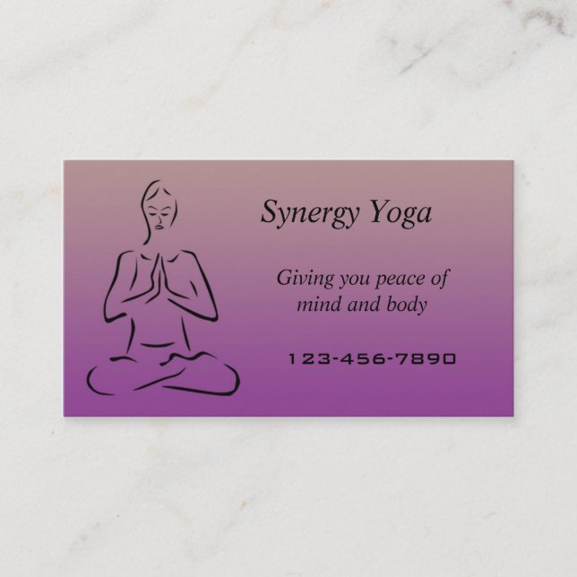 Yoga cartão de visita (Frente)