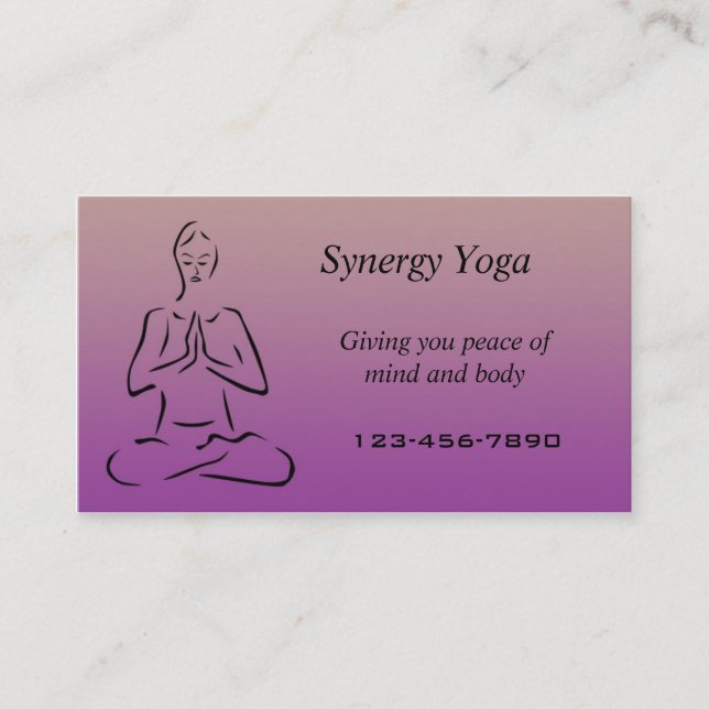Yoga cartão de visita (Frente)