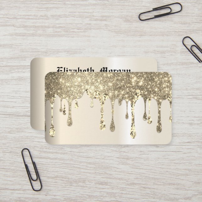 Yoga cartão de visita de flor de lótus de ouro ele (Frente/Verso In Situ)