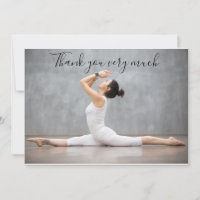 Yoga Cartões de agradecimentos com mulher posando