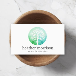 Yoga da árvore aquática e Cartão de visita de bem-