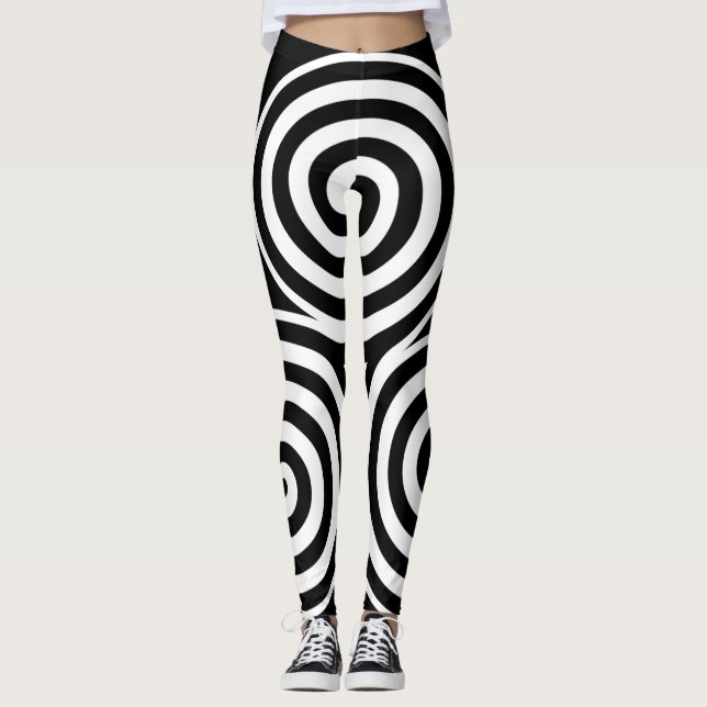 Yoga de Leggings de Nome Personalizado Espiral Pre (Frente)