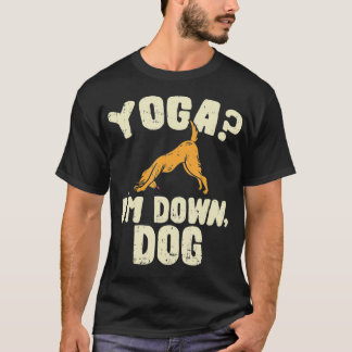 Yoga Engraçada Camisetas Yoga Tee Im Down Dog Jo