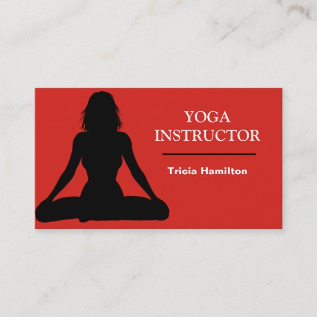 Yoga Instrutor Cartão de visita (Frente)