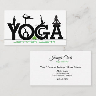 Yoga Instrutor & Poses Cartão de visita