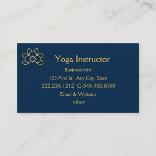 Yoga Instrutor Studio Cartão de visita