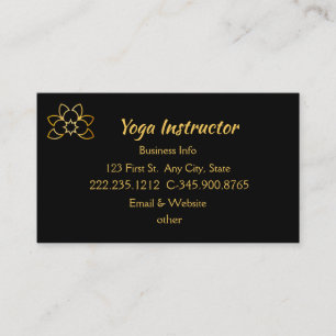 Yoga Instrutor Studio Cartão de visita
