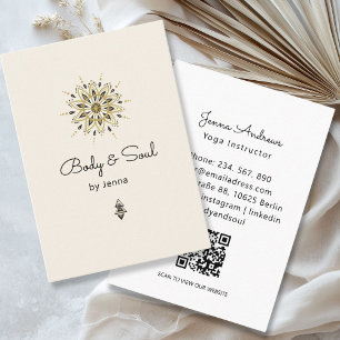 Yoga Massage Wellness Cartão de visita do Código Q