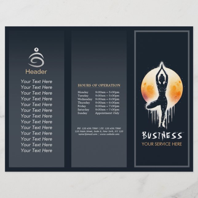 Yoga Meditation Instrutor Tree Pose Full Moon (Frente)