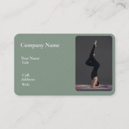 Yoga Modelo Cartão de visita branco básico