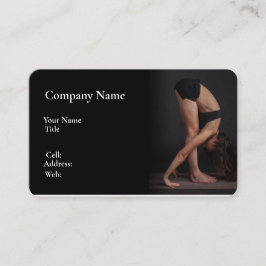 Yoga Modelo Cartão de visita branco básico