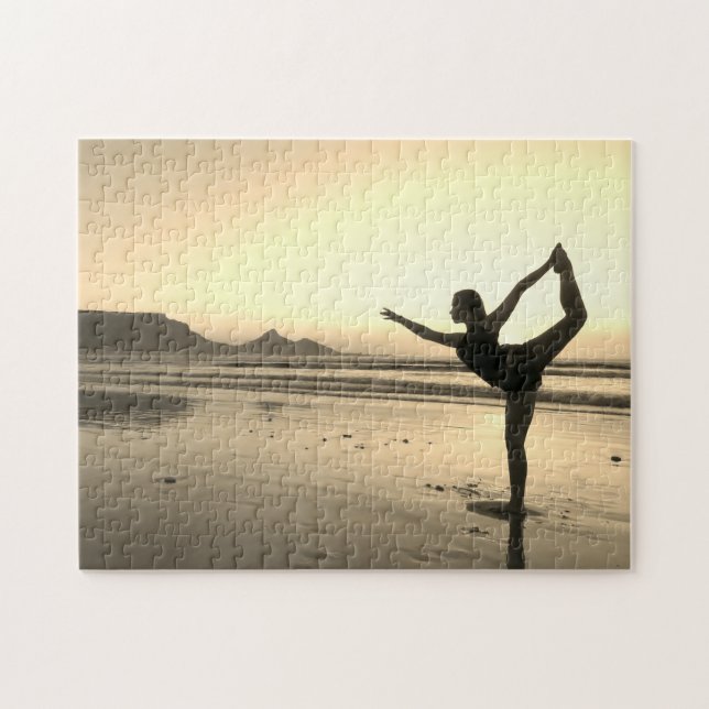 YOGA NA PRAIA Quebra-cabeça (Horizontal)