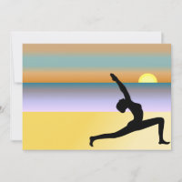 Yoga Nos Convites Personalizados Da Praia