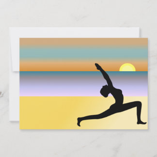 Yoga Nos Convites Personalizados Da Praia