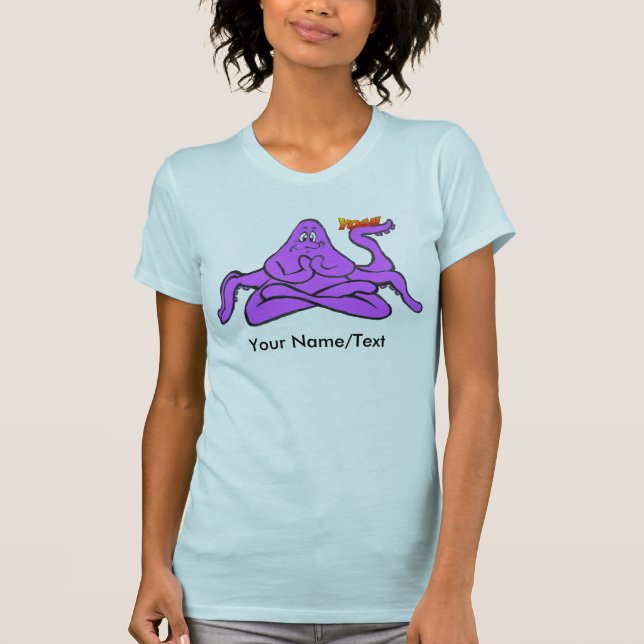 Yoga Octopus Womens Roupa T-Shirt (Frente)