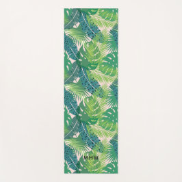 Yoga Palm Leaf tapete de ioga personalizado de padrão