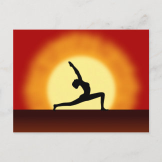 Yoga Pose Silhouette - Cartões de Posto Sunrise