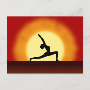 Yoga Pose Silhouette - Cartões Postados