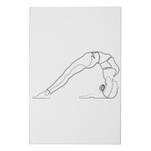 Yoga Pose Solteiro Linha Arte Uma Linha Malhação