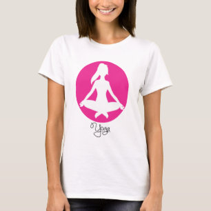 Yoga Position T-Shirts Female Silhouette