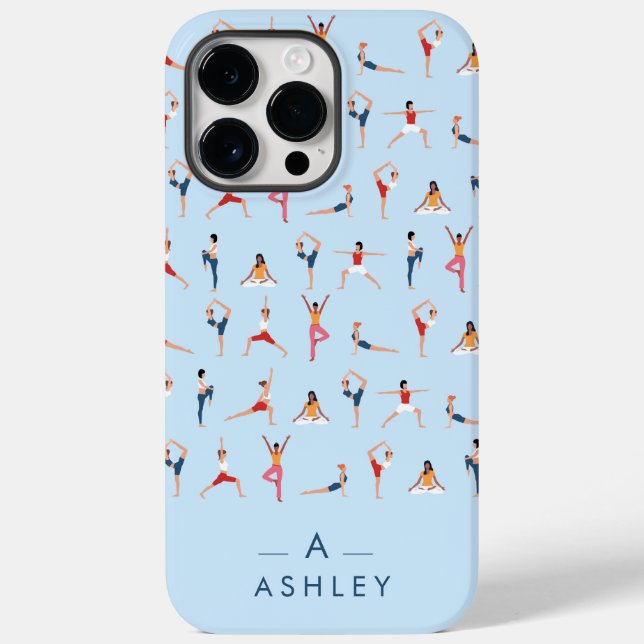 Yoga Possui Diversão e Azul Fofo Personalizado (Verso)