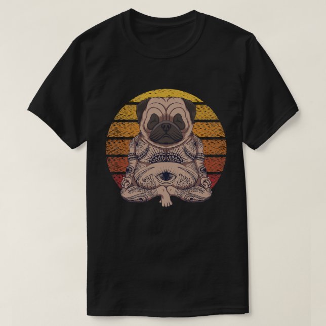 Yoga Pug T-Shirt (Frente do Design)