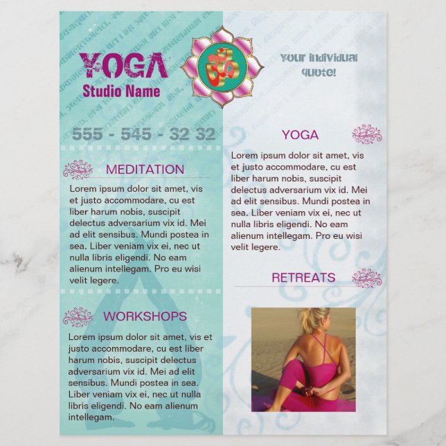 Yoga Studio - Folheto (Frente)