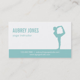 Yoga Studio Modern Cartão de visita - Aqua