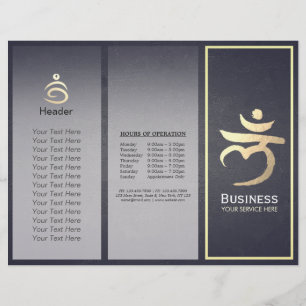Yoga Studio Tri-Fold Brochuras Root Chakra Mantra