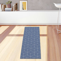 Tapete de Ioga com Padrão de Hexágono Azul