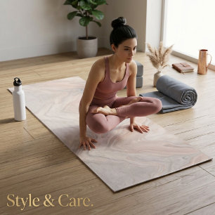 Yoga Tapete de Ioga de Mármore Rosa Elegante para Trein