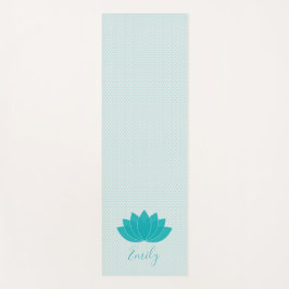 Yoga Tapete de Ioga Personalizado Aqua Lotus