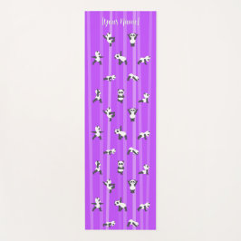 Yoga Tapete de Ioga Purple Panda Nome Personalizado Igu