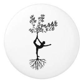 Yoga Tree Raiz O Botão Do Gabinete De Gaveta Cerâm