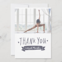 Yoga Women on Sunset Background Cartões de agradec