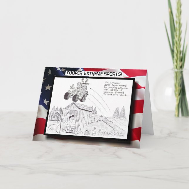 Yooper Extreme Sports! Cartão de Saudação de Salto (Frente)
