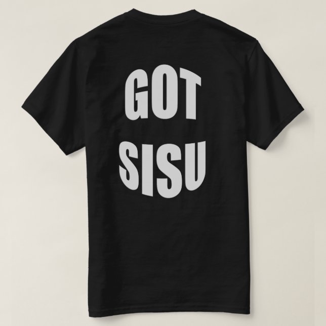 Yooper obteve a Sisu o t-shirt preto (Verso do Design)
