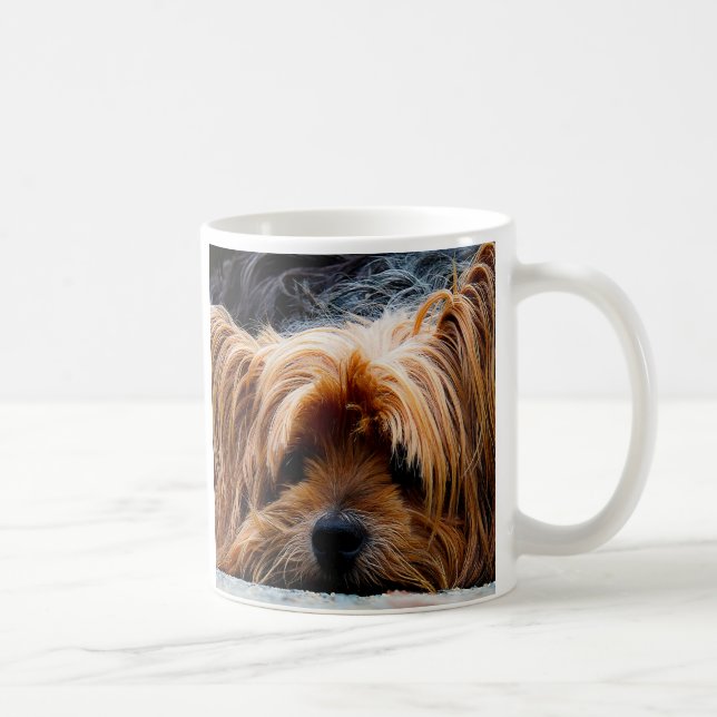 Yorkie Dog Puppy Mug Xícara de café (Direita)