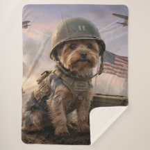 Yorkie Heroico Forças Especiais | Cobertor Sherpa