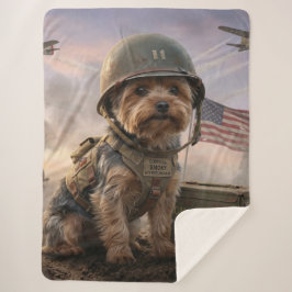 Yorkie Heroico Forças Especiais | Cobertor Sherpa