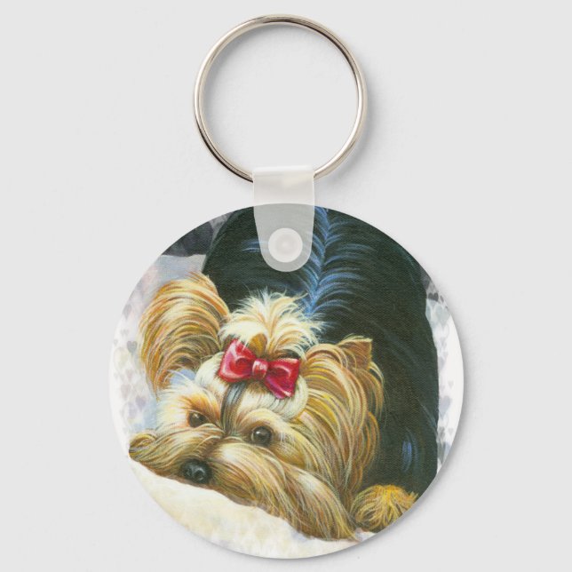 Yorkie Peek a Boo Chaveiro (Frente)