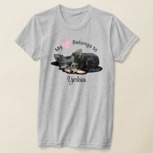 Yorkie Terrier My Heart Pertence A T-Shirt