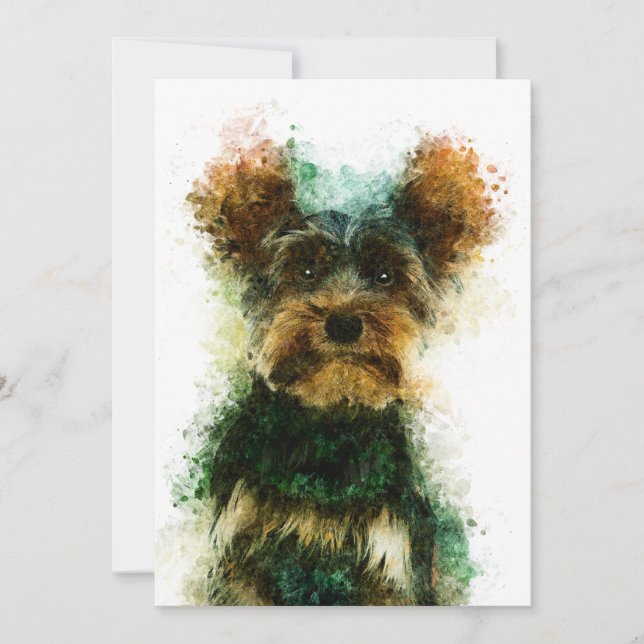 Yorkie / Yorkshire Terrier Pet Portrait 5" x 7" (Frente)
