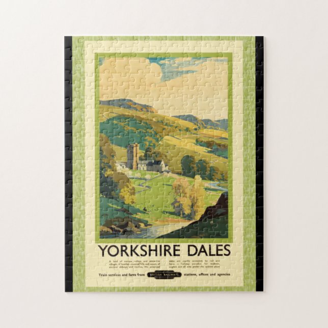 Yorkshire Dales Poster de viagens Quebra-cabeça (Vertical)