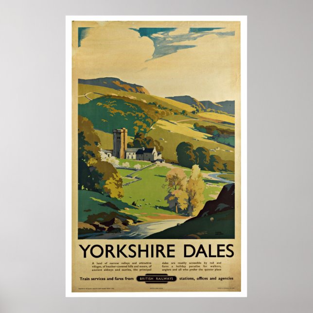 Yorkshire England - Posters Viagens vintage (Frente)