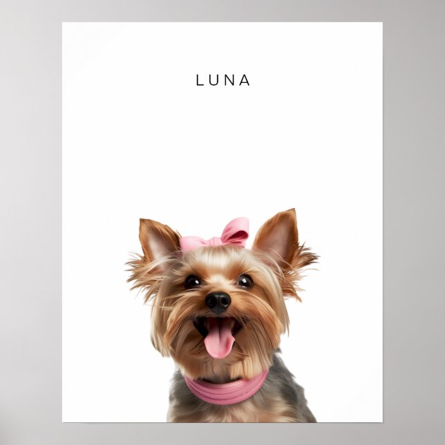Yorkshire Terrier Dog Personalizado Impressão (Frente)