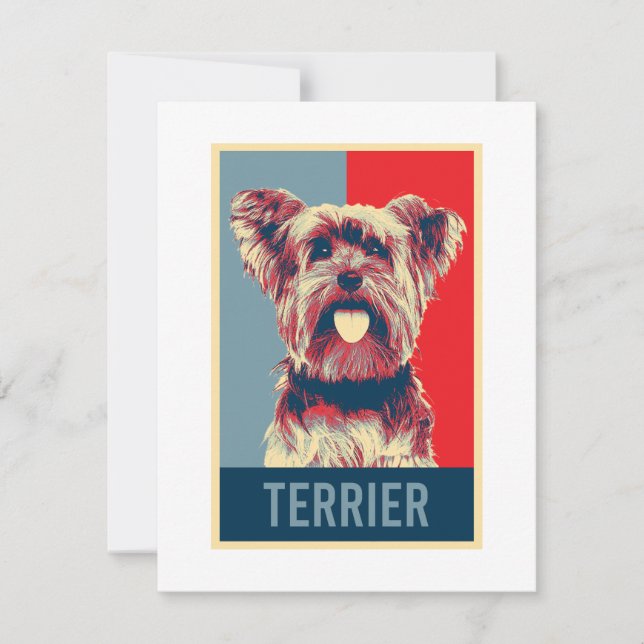 Yorkshire Terrier Dog Portrait Pop Art (Frente)