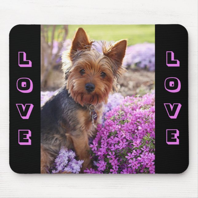 Yorkshire Terrier Puppy Dog Love Mousepad (Frente)