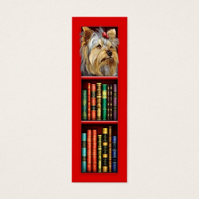 Yorkshire Terrier Red Bookmark (Frente)