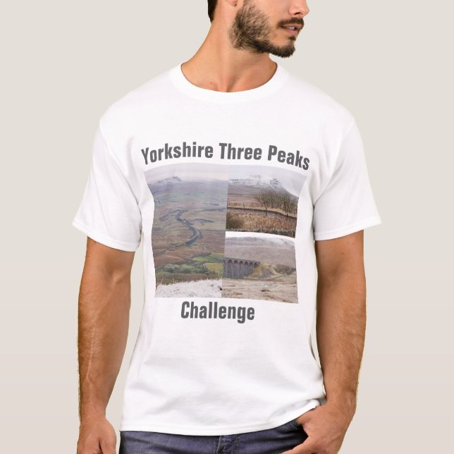 Yorkshire Three Peaks Challenge T-shirt (Frente)